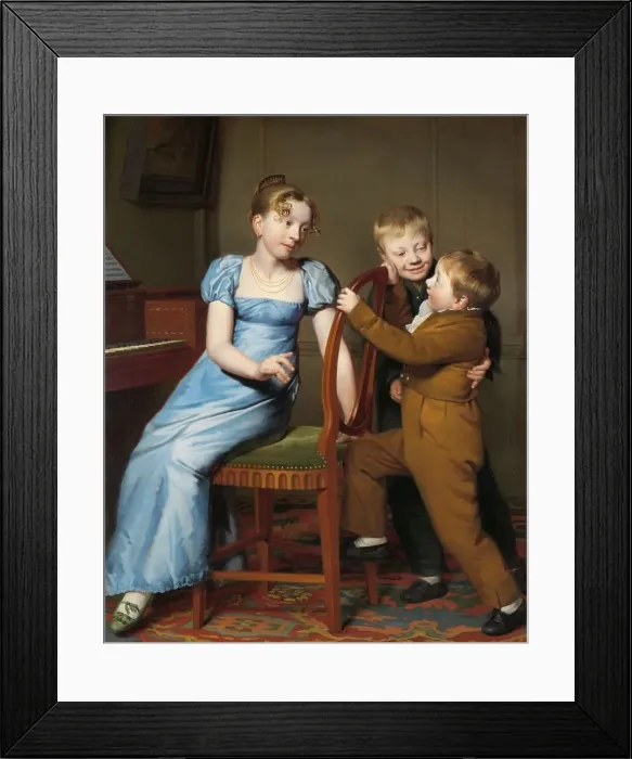 Framed Print : Piano Practice Interrupted, 1813. Creator: Willem Bartel van der Kooi Framed Print : Piano Practice Interrupted, 1813. Creator: Willem Bartel van der Kooi