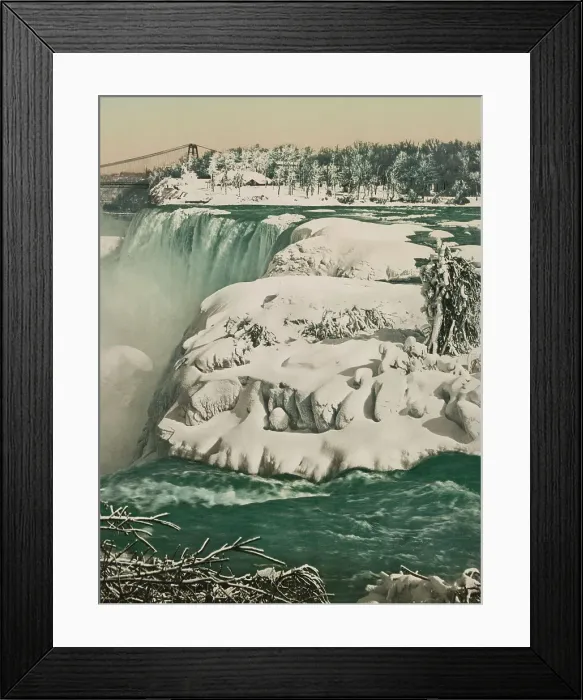 Framed Print : American Falls from Goat Island, ca 1900. Creator: Unknown Framed Print : American Falls from Goat Island, ca 1900. Creator: Unknown