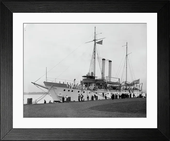 Framed Print : U.S.S. Dubuque, between 1900 and 1905. Creator: Unknown Framed Print : U.S.S. Dubuque, between 1900 and 1905. Creator: Unknown