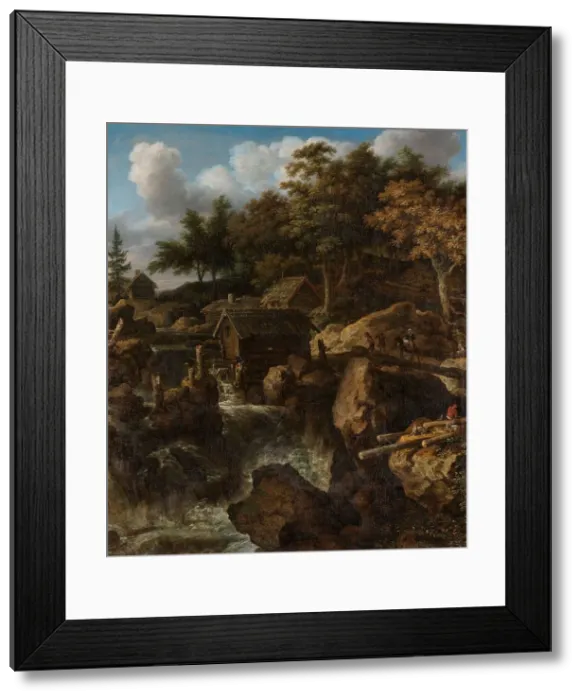 Framed Print : Swedish Landscape with a Waterfall, 1650-1675. Creator: Allart van Everdingen Framed Print : Swedish Landscape with a Waterfall, 1650-1675. Creator: Allart van Everdingen