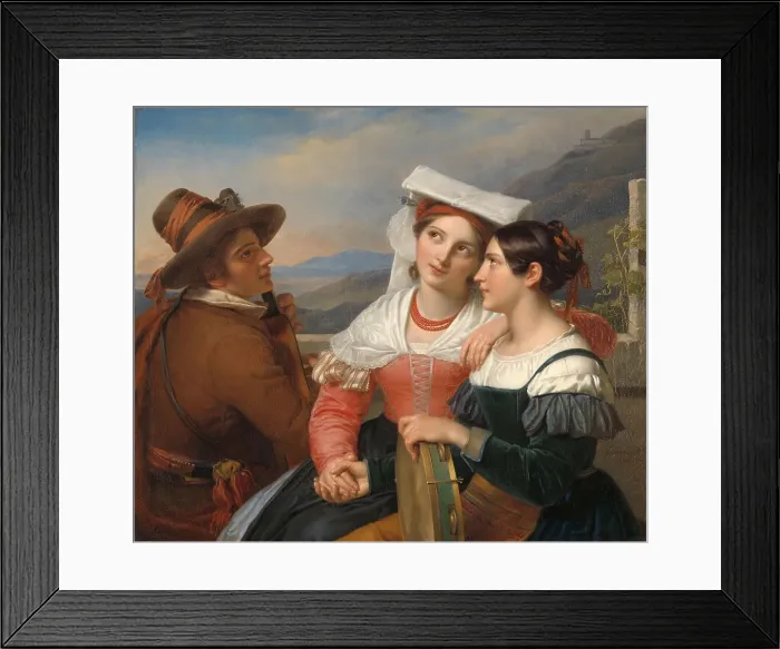 Framed Print : Of One Heart, 1830. Creator: Cornelis Kruseman Framed Print : Of One Heart, 1830. Creator: Cornelis Kruseman