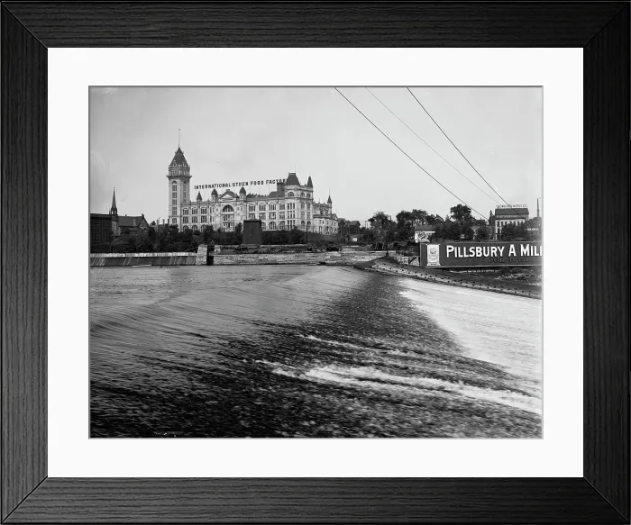 Framed Print : International Stock Food factory, Minneapolis, Minn. between 1900 and 1910. Creator: Unknown Framed Print : International Stock Food factory, Minneapolis, Minn. between 1900 and 1910. Creator: Unknown