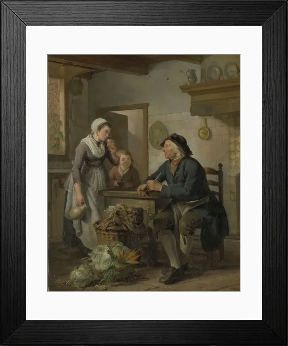 Framed Print : Morning Visit, 1796. Creator: Adriaan De Lelie Framed Print : Morning Visit, 1796. Creator: Adriaan De Lelie