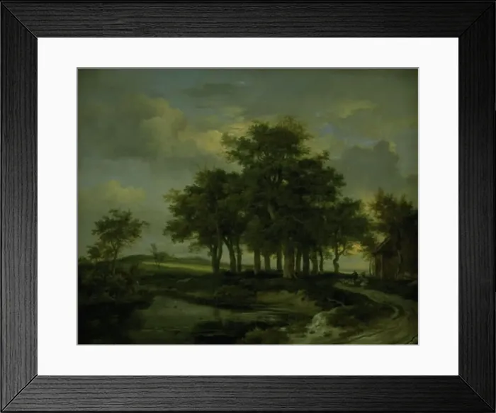 Framed Print : Oak Trees near a Road, Evening, 1643-1682. Creator: Jacob van Ruisdael Framed Print : Oak Trees near a Road, Evening, 1643-1682. Creator: Jacob van Ruisdael