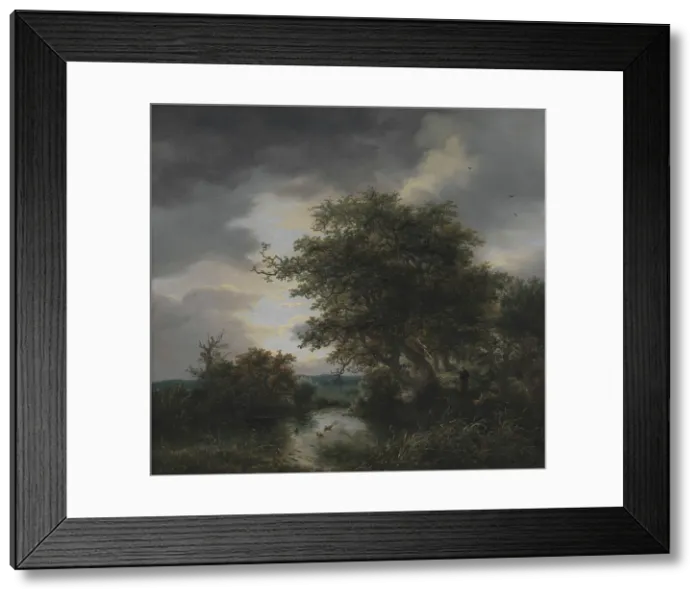 Framed Print : Oak Trees by a Pond, 1643-1682. Creator: Jacob van Ruisdael