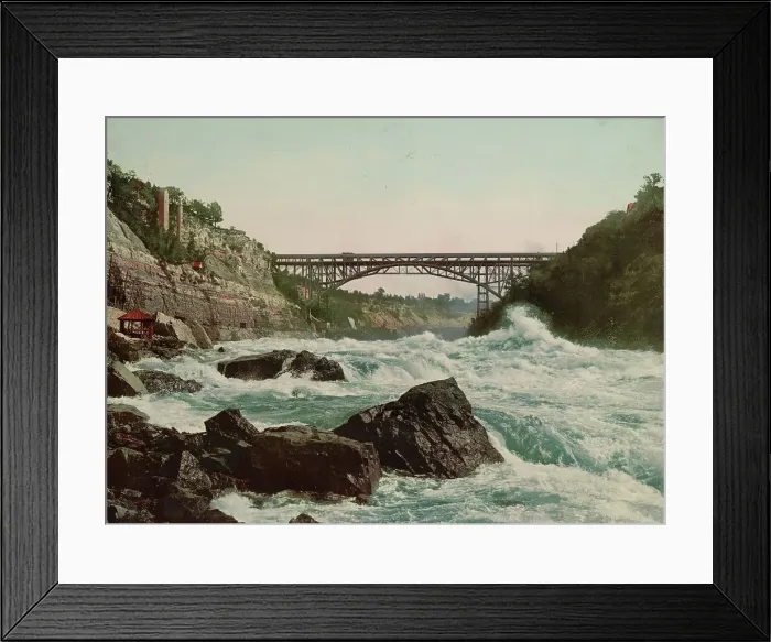 Framed Print : Whirlpool Rapids, looking up Niagara, c1900. Creator: Unknown