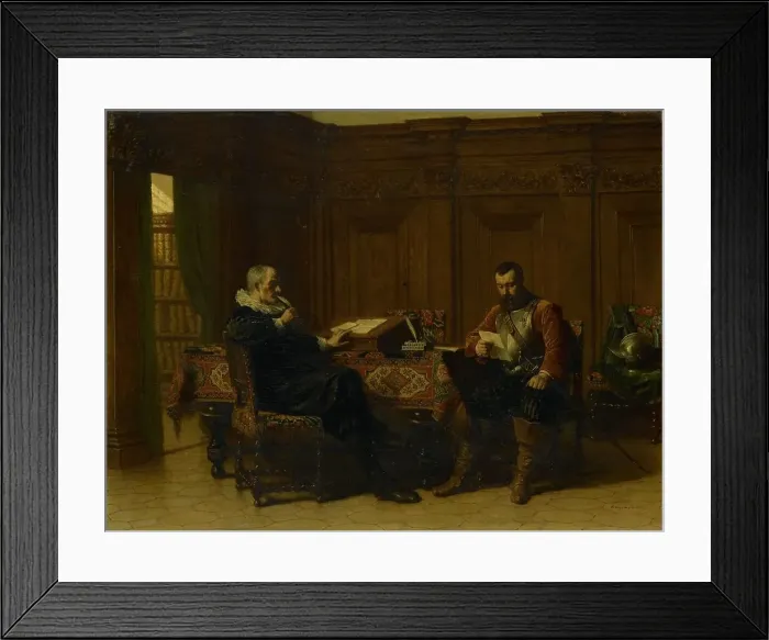 Framed Print : Two Men in a Seventeenth-century Interior, Called A Conference, 1870. Creator: Lambertus Lingemans Framed Print : Two Men in a Seventeenth-century Interior, Called A Conference, 1870. Creator: Lambertus Lingemans