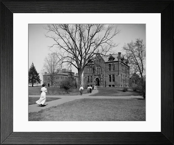 Framed Print : Shattuck and Williston Halls, Mount Holyoke College, South Hadley, Mass. c1908. Creator: William H. Jackson Framed Print : Shattuck and Williston Halls, Mount Holyoke College, South Hadley, Mass. c1908. Creator: William H. Jackson