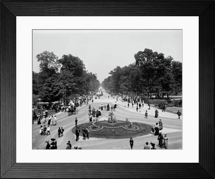 Framed Print : Central Avenue, Belle Isle Park, Detroit, Mich. between 1900 and 1910. Creator: Unknown