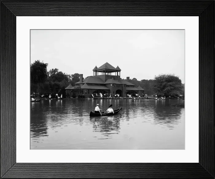 Framed Print : Skating pavilion, Belle Isle Park, Detroit, Mich. between 1900 and 1910. Creator: Unknown Framed Print : Skating pavilion, Belle Isle Park, Detroit, Mich. between 1900 and 1910. Creator: Unknown