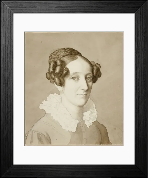 Framed Print : Portrait of a Woman, 1821. Creator: Julius Schnorr von Carolsfeld Framed Print : Portrait of a Woman, 1821. Creator: Julius Schnorr von Carolsfeld