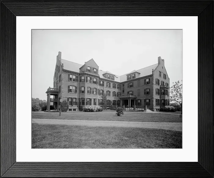 Framed Print : Elizabeth Mead Hall, Mount Holyoke College, South Hadley, Mass. between 1900 and 1910. Creator: William H. Jackson Framed Print : Elizabeth Mead Hall, Mount Holyoke College, South Hadley, Mass. between 1900 and 1910. Creator: William H. Jackson