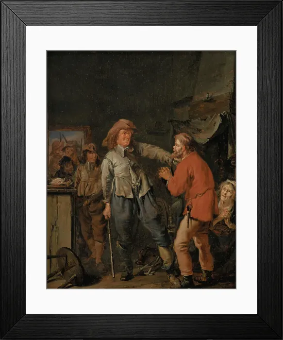 Framed Print : Soldiers Breaking into a Peasant's Cottage, 1645. Creator: Pieter Codde Framed Print : Soldiers Breaking into a Peasant's Cottage, 1645. Creator: Pieter Codde