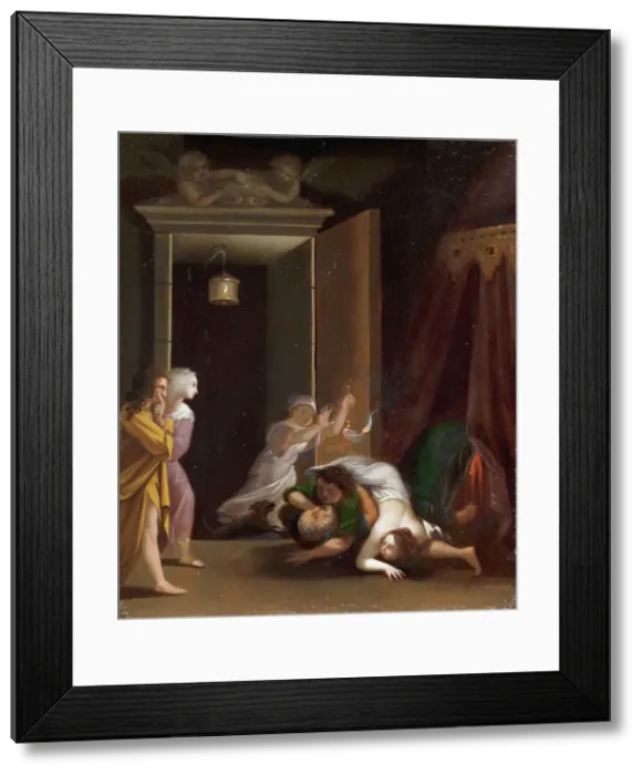 Framed Print : Paris and Helena Surprised by Menelaus, 1645-1680. Creator: Toussaint Gelton Framed Print : Paris and Helena Surprised by Menelaus, 1645-1680. Creator: Toussaint Gelton