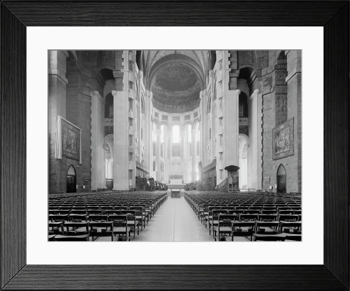 Framed Print : Cathedral of St. John the Divine, interior, New York, c.between 1910 and 1920. Creator: Unknown Framed Print : Cathedral of St. John the Divine, interior, New York, c.between 1910 and 1920. Creator: Unknown
