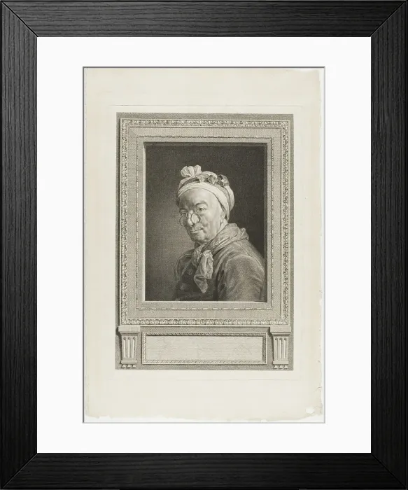 Framed Print : Self-Portrait, before 1780. Creator: Juste Chevillet