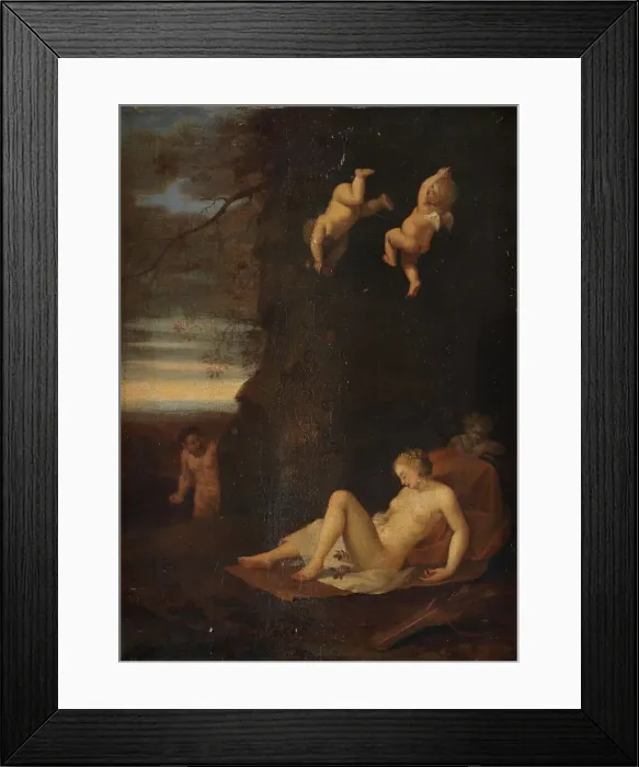 Framed Print : Satyr Spying on Sleeping Nymph, Antiope, 1645-1680. Creator: Toussaint Gelton Framed Print : Satyr Spying on Sleeping Nymph, Antiope, 1645-1680. Creator: Toussaint Gelton