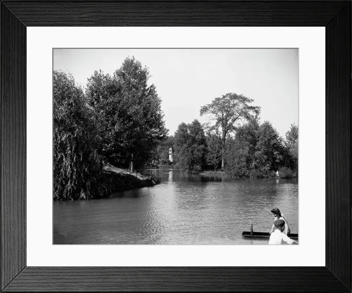 Framed Print : The Lake, Palmer Park, Detroit, between 1900 and 1910. Creator: Unknown Framed Print : The Lake, Palmer Park, Detroit, between 1900 and 1910. Creator: Unknown