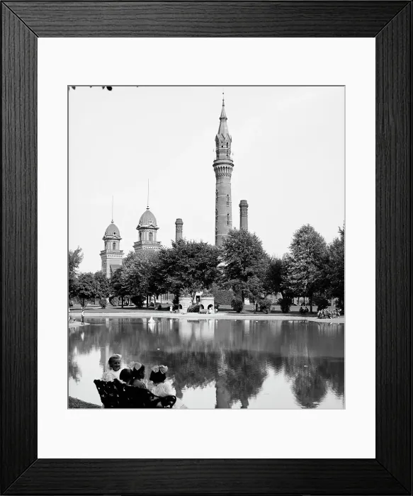 Framed Print : Water tower, Water Works Park, Detroit, Mich. between 1900 and 1910. Creator: Unknown Framed Print : Water tower, Water Works Park, Detroit, Mich. between 1900 and 1910. Creator: Unknown