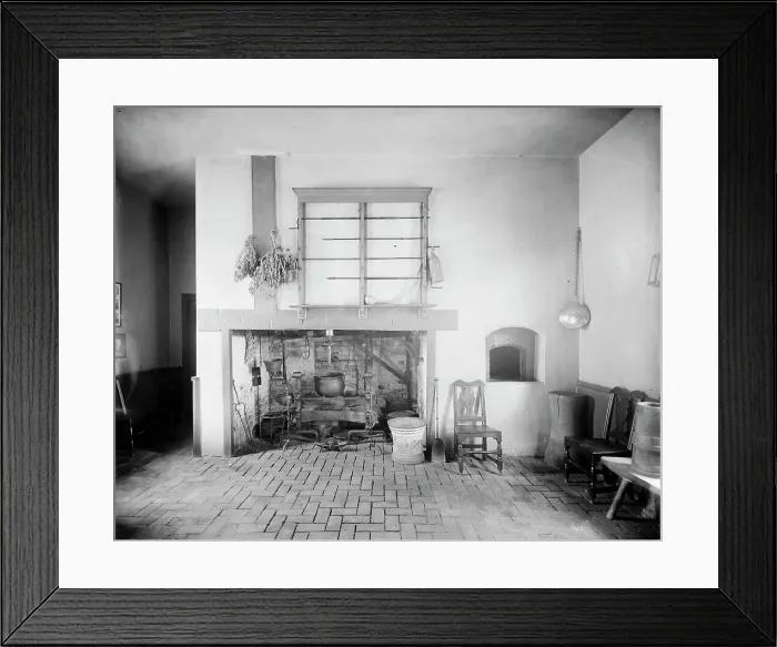 Framed Print : The Old kitchen fireplace, Mt. Vernon, Va. between 1900 and 1915. Creator: William H. Jackson Framed Print : The Old kitchen fireplace, Mt. Vernon, Va. between 1900 and 1915. Creator: William H. Jackson