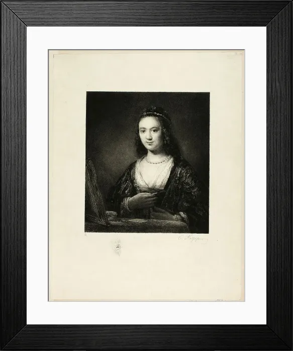 Framed Print : Portrait of a Woman, n.d. Creator: Karl Koepping Framed Print : Portrait of a Woman, n.d. Creator: Karl Koepping
