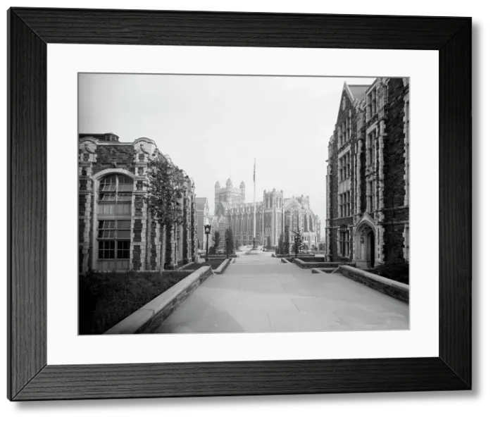 Framed Print : College of the City of New York, west entrance, c.between 1910 and 1920. Creator: Unknown Framed Print : College of the City of New York, west entrance, c.between 1910 and 1920. Creator: Unknown