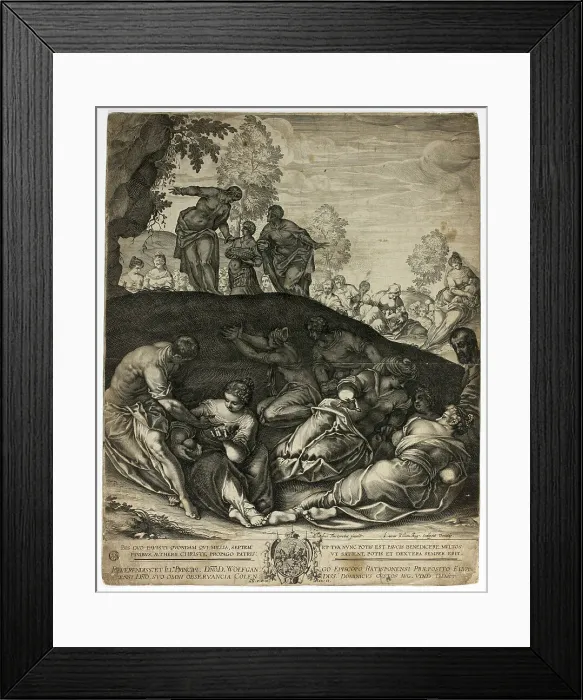 Framed Print : The Miracle of the Loaves and Fishes, n.d. Creator: Lucas Kilian Framed Print : The Miracle of the Loaves and Fishes, n.d. Creator: Lucas Kilian