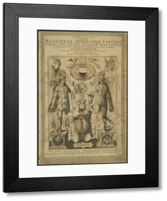 Framed Print : First Vision, from Mirrors of the Microcosm, 1613. Creator: Lucas Kilian Framed Print : First Vision, from Mirrors of the Microcosm, 1613. Creator: Lucas Kilian