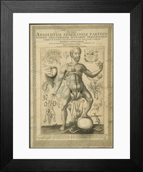 Framed Print : Second Vision, from Mirrors of the Microcosm, 1613. Creator: Lucas Kilian