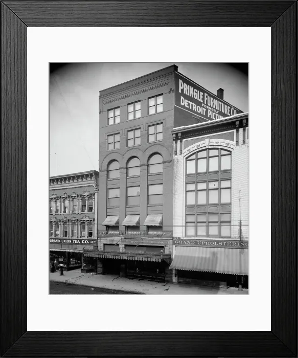 Framed Print : Pringle Furniture [Co. building, Detroit, Mich.], between 1910 and 1920. Creator: William H. Jackson