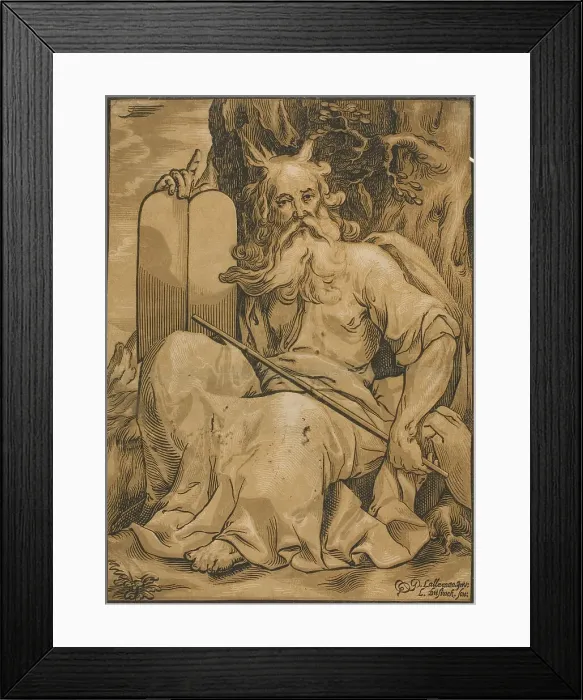 Framed Print : Moses with the Tables of the Law, n.d. Creator: Ludolph Busing Framed Print : Moses with the Tables of the Law, n.d. Creator: Ludolph Busing