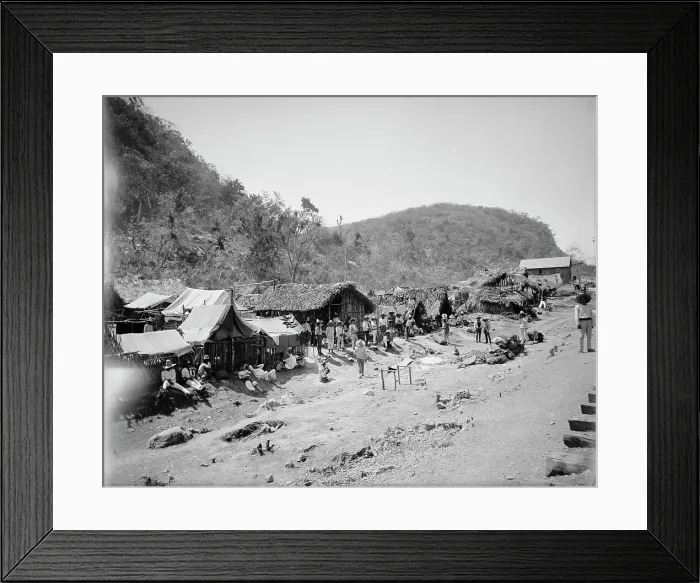 Framed Print : The quarry village of El Abra, between 1880 and 1897. Creator: William H. Jackson Framed Print : The quarry village of El Abra, between 1880 and 1897. Creator: William H. Jackson