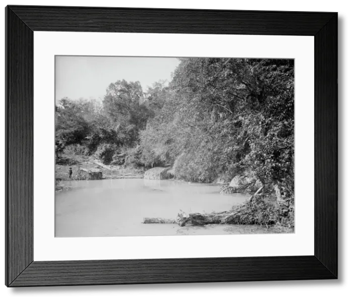 Framed Print : Hot springs at Taninul, between 1880 and 1897. Creator: William H. Jackson Framed Print : Hot springs at Taninul, between 1880 and 1897. Creator: William H. Jackson