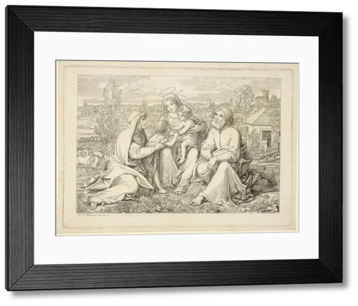 Framed Print : The Holy Family, n.d. Creator: Ludwig Ferdinand Schnorr von Carolsfeld Framed Print : The Holy Family, n.d. Creator: Ludwig Ferdinand Schnorr von Carolsfeld