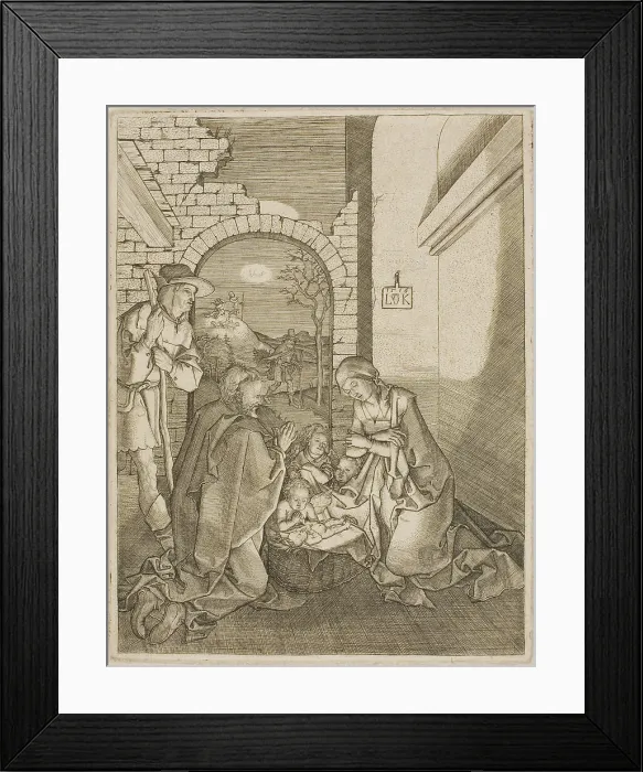 Framed Print : Nativity, 1516. Creator: Ludwig Krug Framed Print : Nativity, 1516. Creator: Ludwig Krug