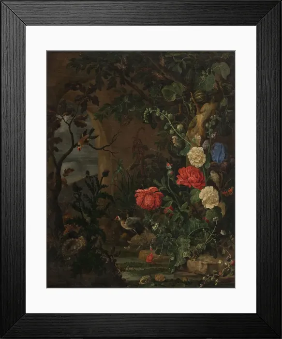 Framed Print : Flowers, 1645-1707. Creator: Hendrik Schoock