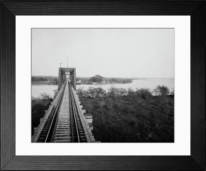 Framed Print : Tamesi Bridge, between 1880 and 1897. Creator: William H. Jackson Framed Print : Tamesi Bridge, between 1880 and 1897. Creator: William H. Jackson