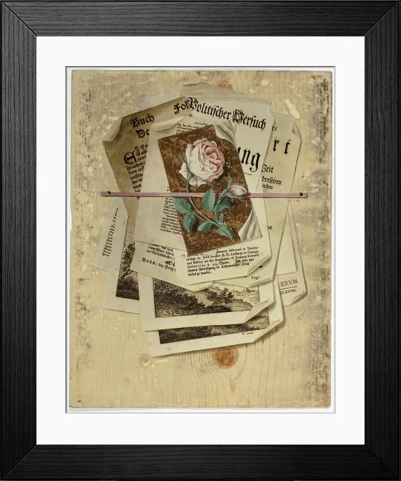Framed Print : Trompe L'Oeil: Papers Pinned to Wall, 1735 / 65. Creator: Martin Cerulli Framed Print : Trompe L'Oeil: Papers Pinned to Wall, 1735 / 65. Creator: Martin Cerulli