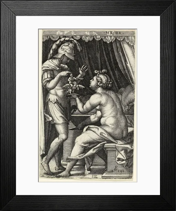Framed Print : Jason and Medea, n.d. Creator: Master I.B Framed Print : Jason and Medea, n.d. Creator: Master I.B