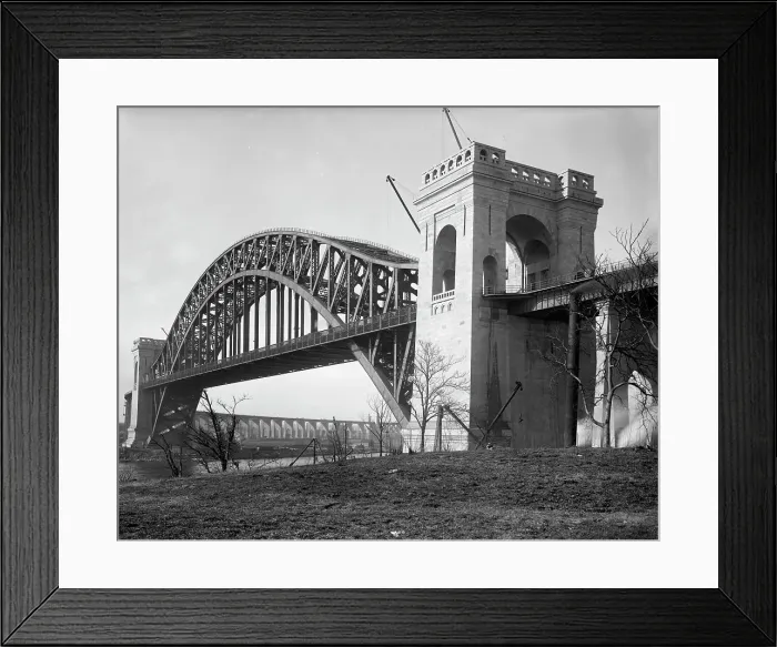 Framed Print : Hell Gate Bridge (New York Connecting RailroadBridge), New York, between 1915 and 1920. Creator: William H. Jackson Framed Print : Hell Gate Bridge (New York Connecting RailroadBridge), New York, between 1915 and 1920. Creator: William H. Jackson
