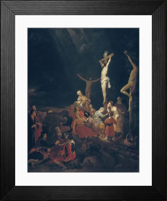 Framed Print : The Crucifixion;Christ on the Cross, 1647-1650. Creator: Flinck, Govert, workshop of;Eeckhout, Gerbrand van den Framed Print : The Crucifixion;Christ on the Cross, 1647-1650. Creator: Flinck, Govert, workshop of;Eeckhout, Gerbrand van den
