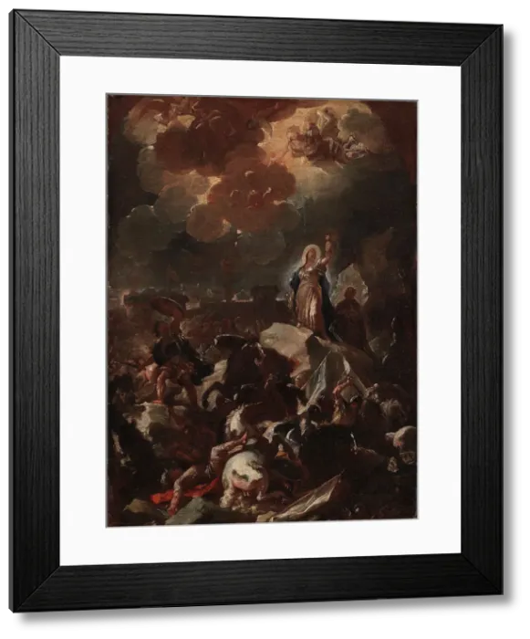 Framed Print : Judith with the Head of Holophernes, 1647-1705. Creator: Earlier ascribed to Paolo de Matteis (1662-1728) and Luca Giordano (1632-1705) Framed Print : Judith with the Head of Holophernes, 1647-1705. Creator: Earlier ascribed to Paolo de Matteis (1662-1728) and Luca Giordano (1632-1705)