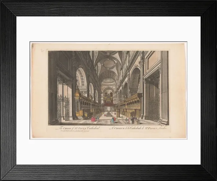 Framed Print : View of the choir of Saint Paul's Cathedral in London, in or after 1752-1766. Creator: Thomas Bowles Framed Print : View of the choir of Saint Paul's Cathedral in London, in or after 1752-1766. Creator: Thomas Bowles