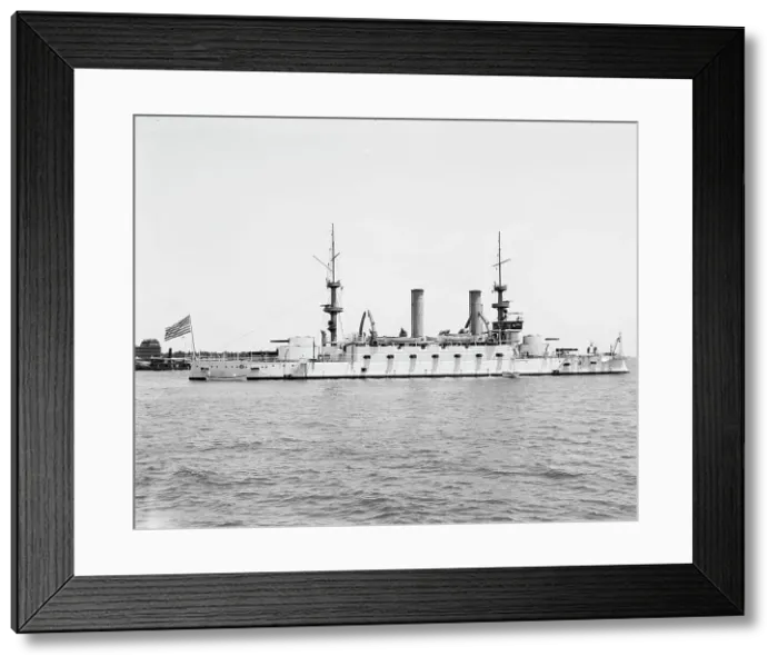 Framed Print : U.S.S. Kentucky, 1900 or 1901. Creator: Johns Johnston Framed Print : U.S.S. Kentucky, 1900 or 1901. Creator: Johns Johnston