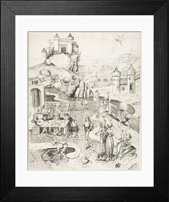 Framed Print : The Garden of Love, 1480 / 90. Creator: Master W. A. H Framed Print : The Garden of Love, 1480 / 90. Creator: Master W. A. H