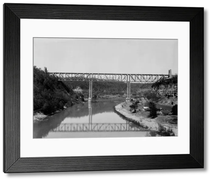 Framed Print : High Bridge over Kentucky River, High Bridge, Ky. between 1910 and 1920. Creator: Unknown Framed Print : High Bridge over Kentucky River, High Bridge, Ky. between 1910 and 1920. Creator: Unknown