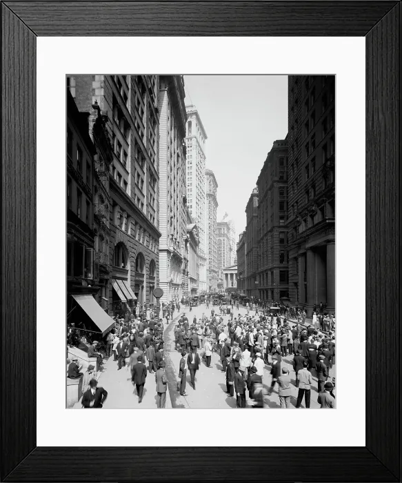 Framed Print : Broad Street and the curb brokers, New York City, c.between 1910 and 1920. Creator: Unknown Framed Print : Broad Street and the curb brokers, New York City, c.between 1910 and 1920. Creator: Unknown
