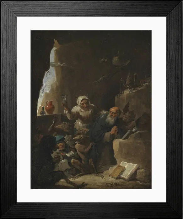 Framed Print : The Temptations of Saint Anthony, 1647-1649. Creator: David Teniers II Framed Print : The Temptations of Saint Anthony, 1647-1649. Creator: David Teniers II