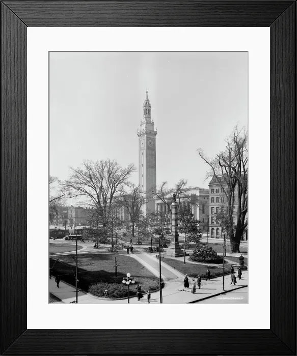 Framed Print : Court Square and Municipal Group, Springfield, Mass. c.between 1910 and 1920. Creator: Unknown Framed Print : Court Square and Municipal Group, Springfield, Mass. c.between 1910 and 1920. Creator: Unknown