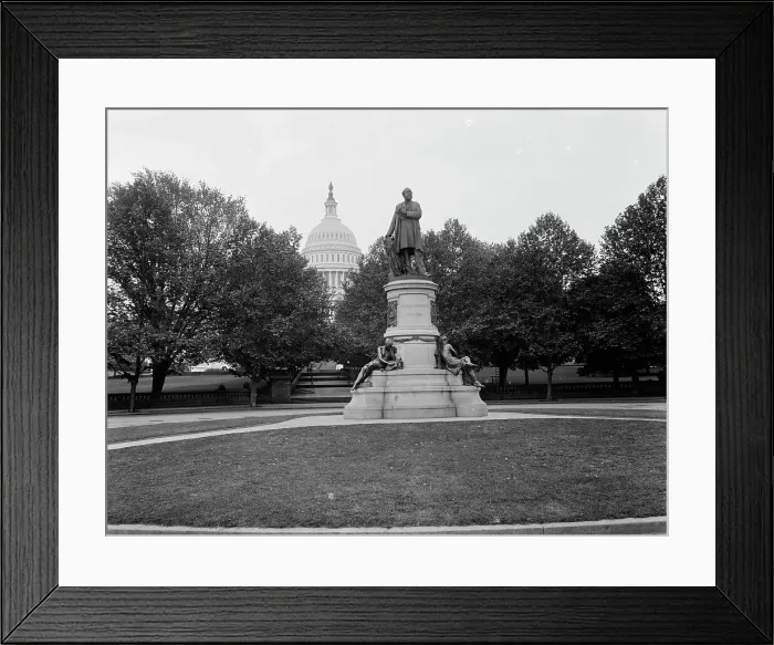 Framed Print : Garfield monument, Washington, D.C. between 1880 and 1897. Creator: William H. Jackson Framed Print : Garfield monument, Washington, D.C. between 1880 and 1897. Creator: William H. Jackson